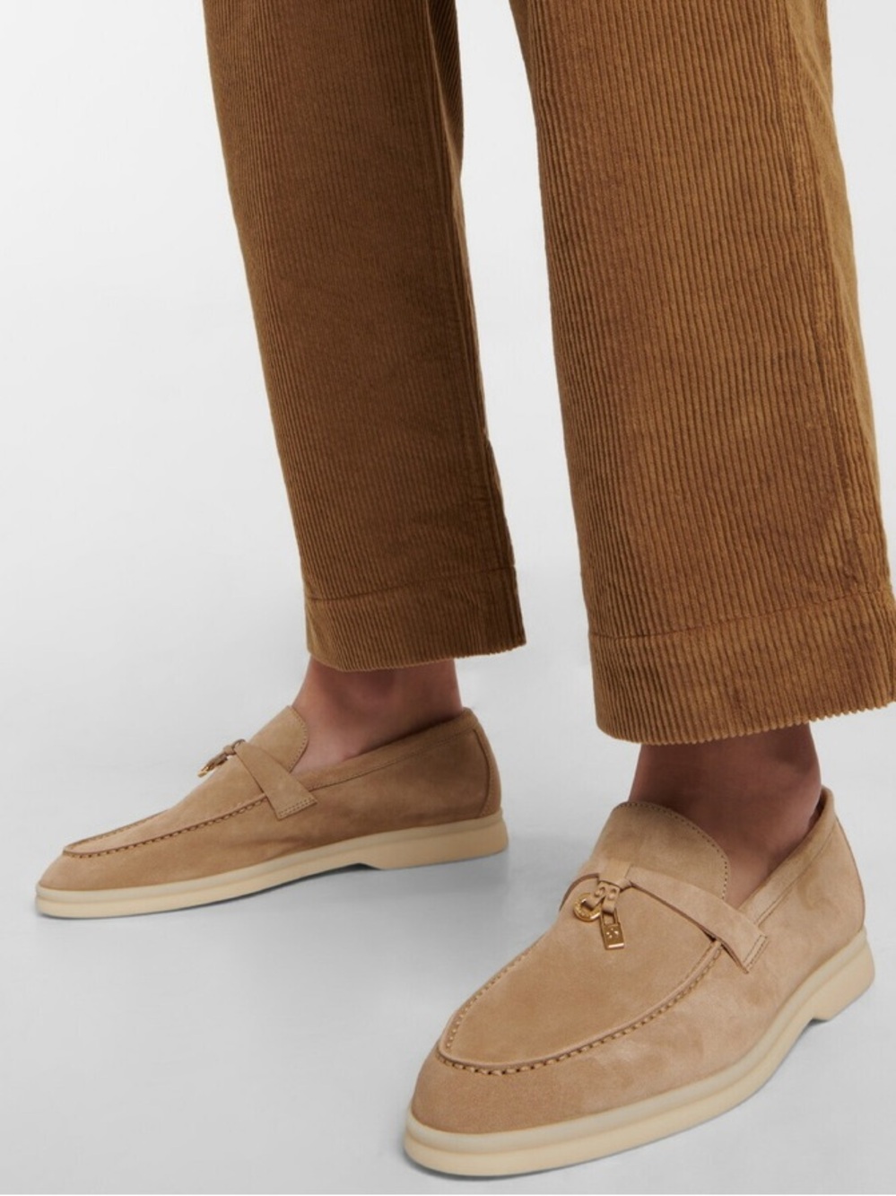 Loro Piana Summer Charms Walk suede loafers It38 - Picture 2 of 6